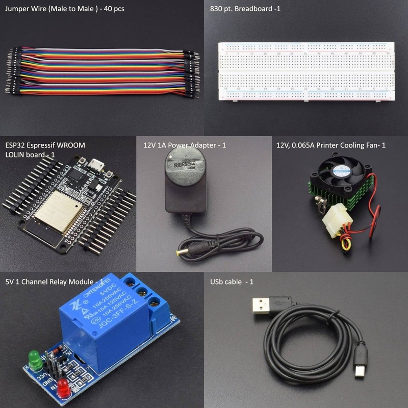 Make a Home Automation fan over Wi-Fi controlled app using WROOM-32 Wi ...